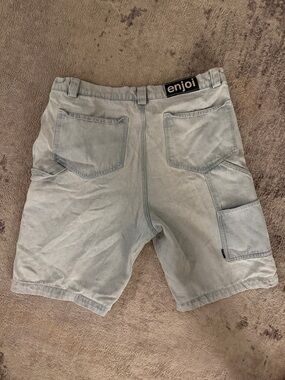 Enjoi Men's Light Wash Denim Shorts - Light Blue